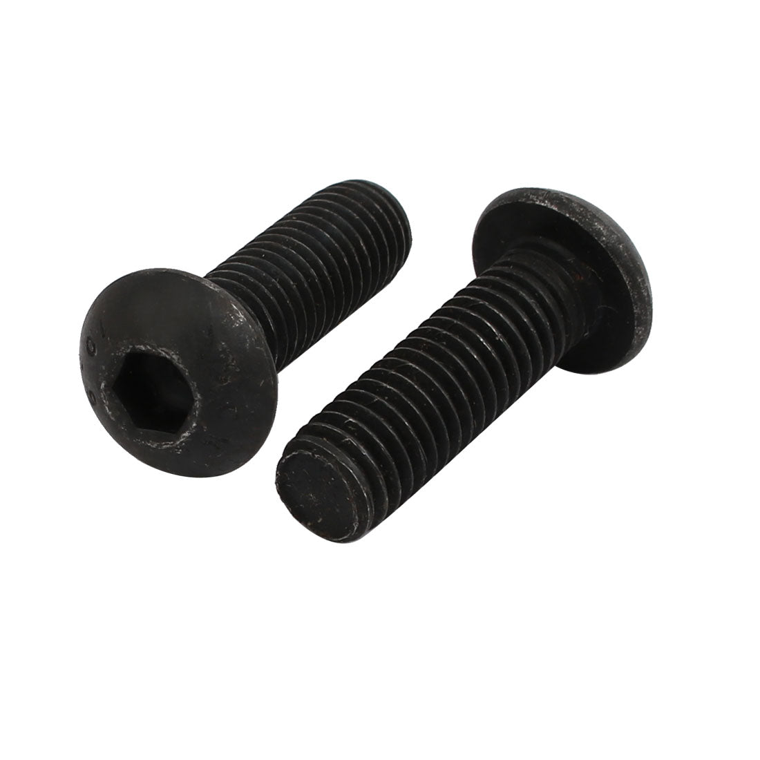 Harfington 2pcs M8x25mm 10.9 Grade Button Head Hex Socket Left Hand Thread Screw Bolt