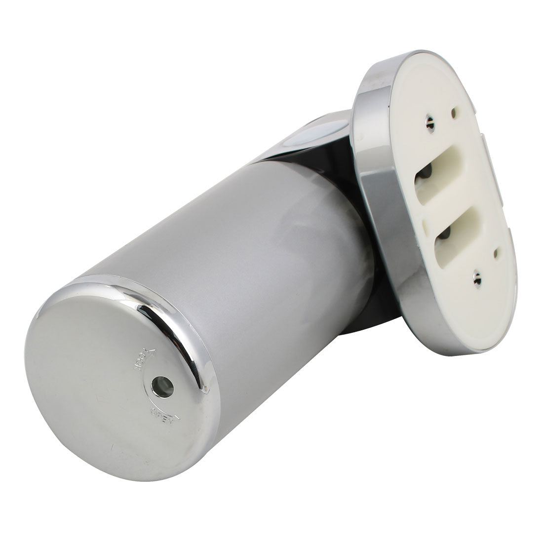 Harfington 17 oz Capacity ABS Plastic Wall Mount Single Chember Soap Dispenser Silver Tone