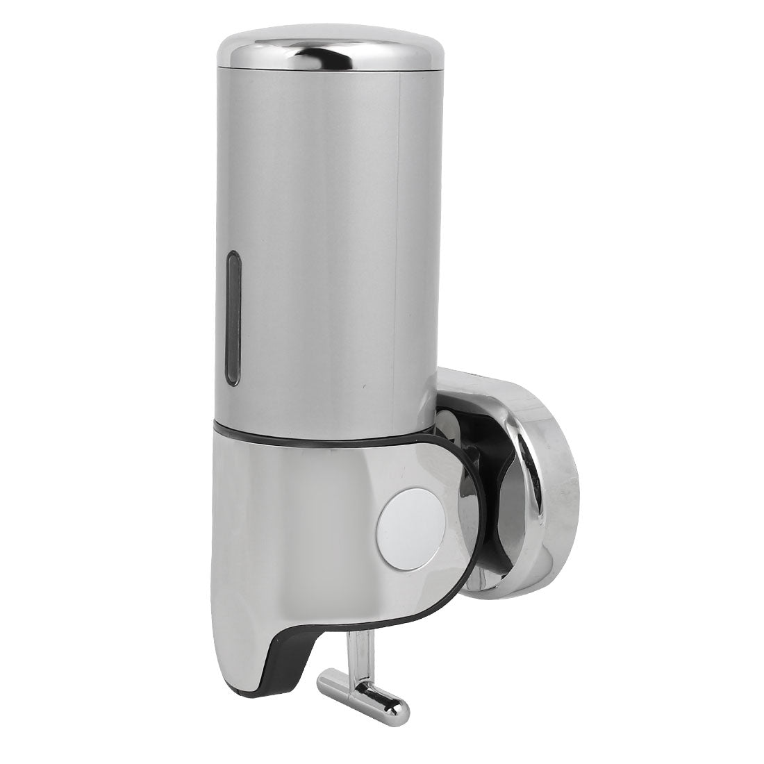 Harfington 17 oz Capacity ABS Plastic Wall Mount Single Chember Soap Dispenser Silver Tone