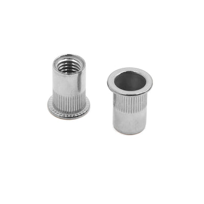 Harfington 16pcs M10 304 Stainless Steel Flat Head Rivet Nut Insert  for Car Vehicle