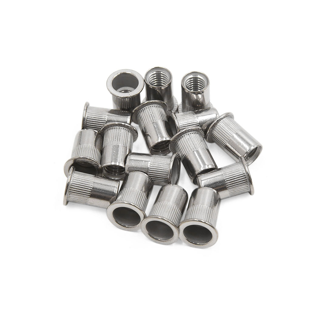 Harfington 16pcs M10 304 Stainless Steel Flat Head Rivet Nut Insert  for Car Vehicle