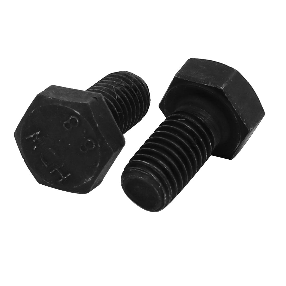 Harfington 8.8 Grade M8x16mm Full Threaded Left Hand Thread Hex Head Bolt 4pcs