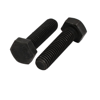 Harfington 8.8 Grade M8x30mm Full Threaded Left Hand Thread Hex Head Bolt 4pcs