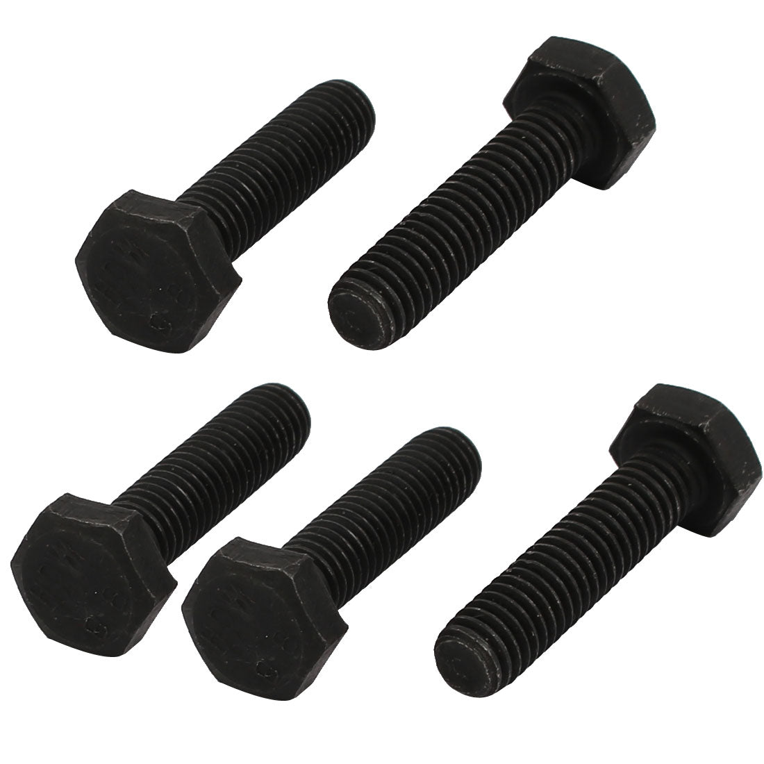 Harfington 8.8 Grade M6x25mm Full Threaded Left Hand Thread Hex Head Bolt 5pcs