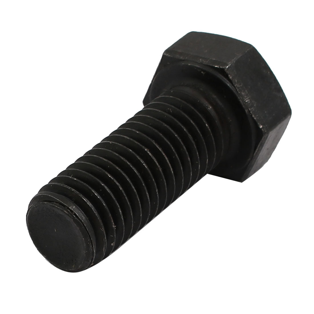 Harfington 8.8 Grade M12x30mm Full Threaded Left Hand Thread Hex Head Bolt Black