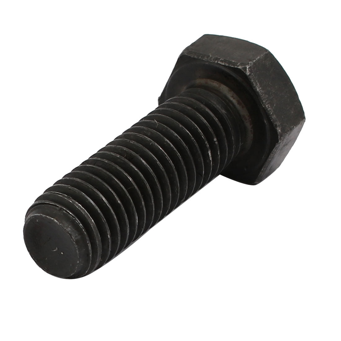 Harfington 8.8 Grade M12x35mm Full Threaded Left Hand Thread Hex Head Bolt Black 4pcs