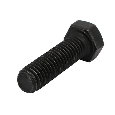 Harfington 8.8 Grade M12x40mm Fully Threaded Hex Head Left Hand Thread Bolt Black