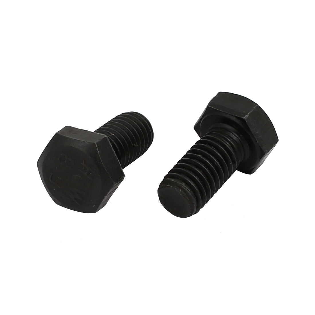 Harfington 8.8 Grade M5x10mm Full Threaded Left Hand Thread Hex Head Bolt Black 4pcs