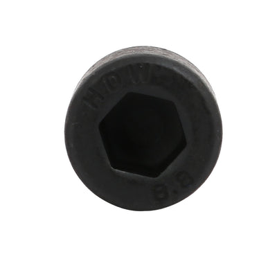 Harfington 8.8 Grade M8x35mm Fully Threaded Hex Socket Drive Left Hand Thread Bolt Black