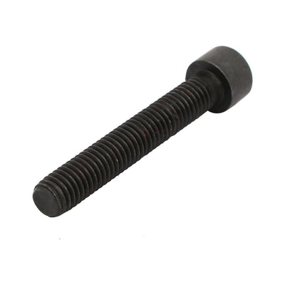 Harfington 8.8 Grade M8x50mm Fully Threaded Hex Socket Drive Left Hand Thread Bolt Black