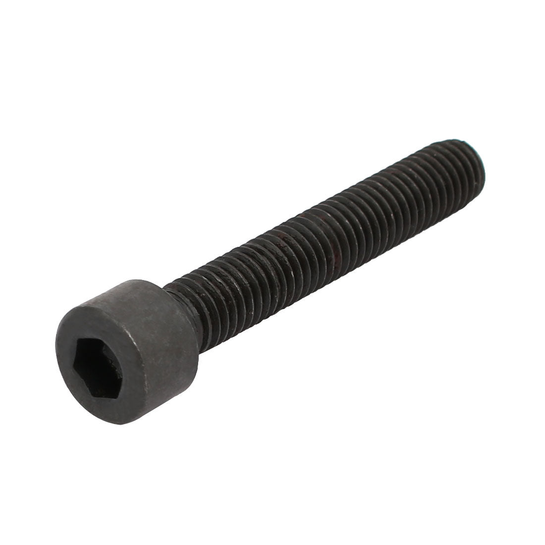 Harfington 8.8 Grade M8x50mm Fully Threaded Hex Socket Drive Left Hand Thread Bolt Black