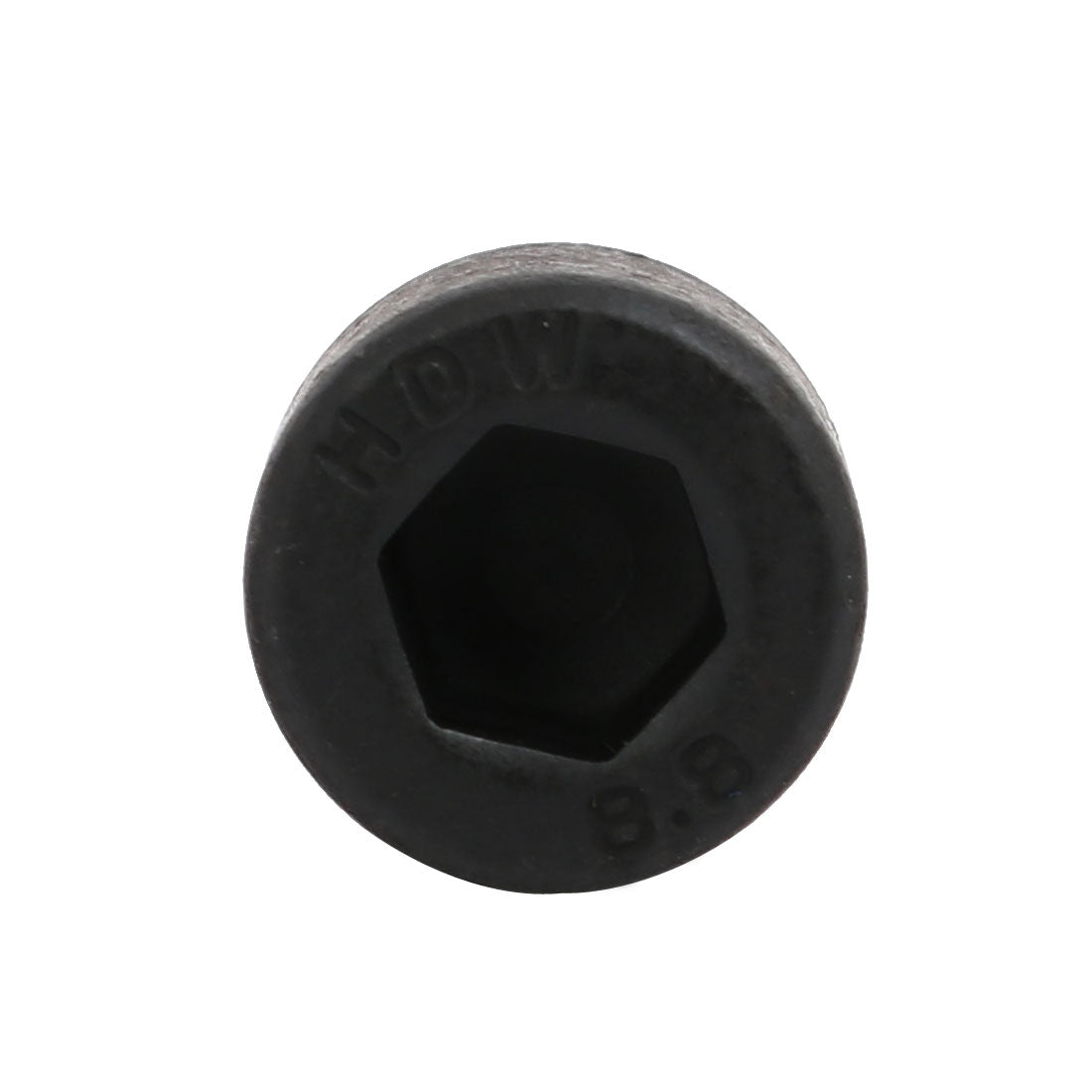 Harfington 8.8 Grade M8x50mm Fully Threaded Hex Socket Drive Left Hand Thread Bolt Black 4pcs