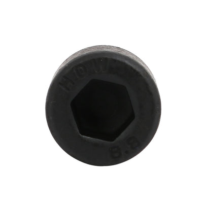 Harfington 8.8 Grade M8x50mm Fully Threaded Hex Socket Drive Left Hand Thread Bolt Black 4pcs