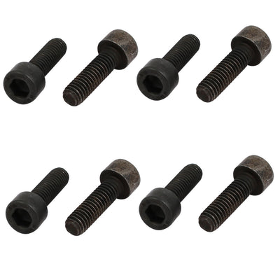 Harfington 8.8 Grade M6x20mm Full Threaded Hex Socket Drive Left Hand Thread Bolt 8pcs