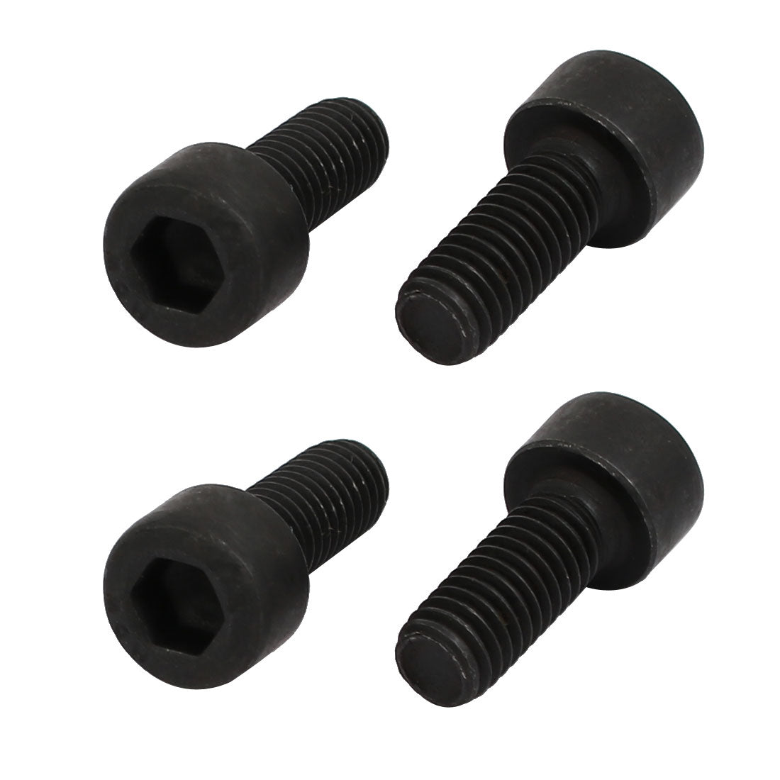 Harfington 8.8 Grade M5x12mm Hex Socket Drive Fully Threaded Left Hand Thread Bolt 4pcs