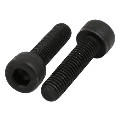 Harfington 5pcs M6x20mm 12.9 Grade Hex Socket Cap Left Hand Thread Screw Bolt Black