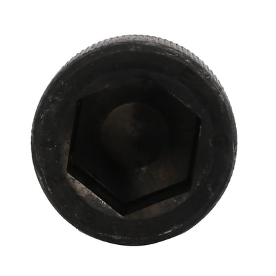 Harfington M16x40mm Fully Threaded 12.9 Grade Hex Socket Cap Left Hand Screw Bolt Black