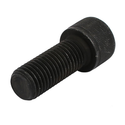 Harfington M16x40mm Fully Threaded 12.9 Grade Hex Socket Cap Left Hand Screw Bolt Black