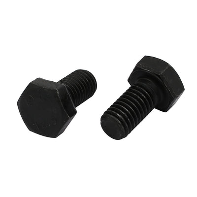 Harfington 5pcs M8x16mm Thread 12.9 Grade External Hex Head Left Hand Screw Bolt Black