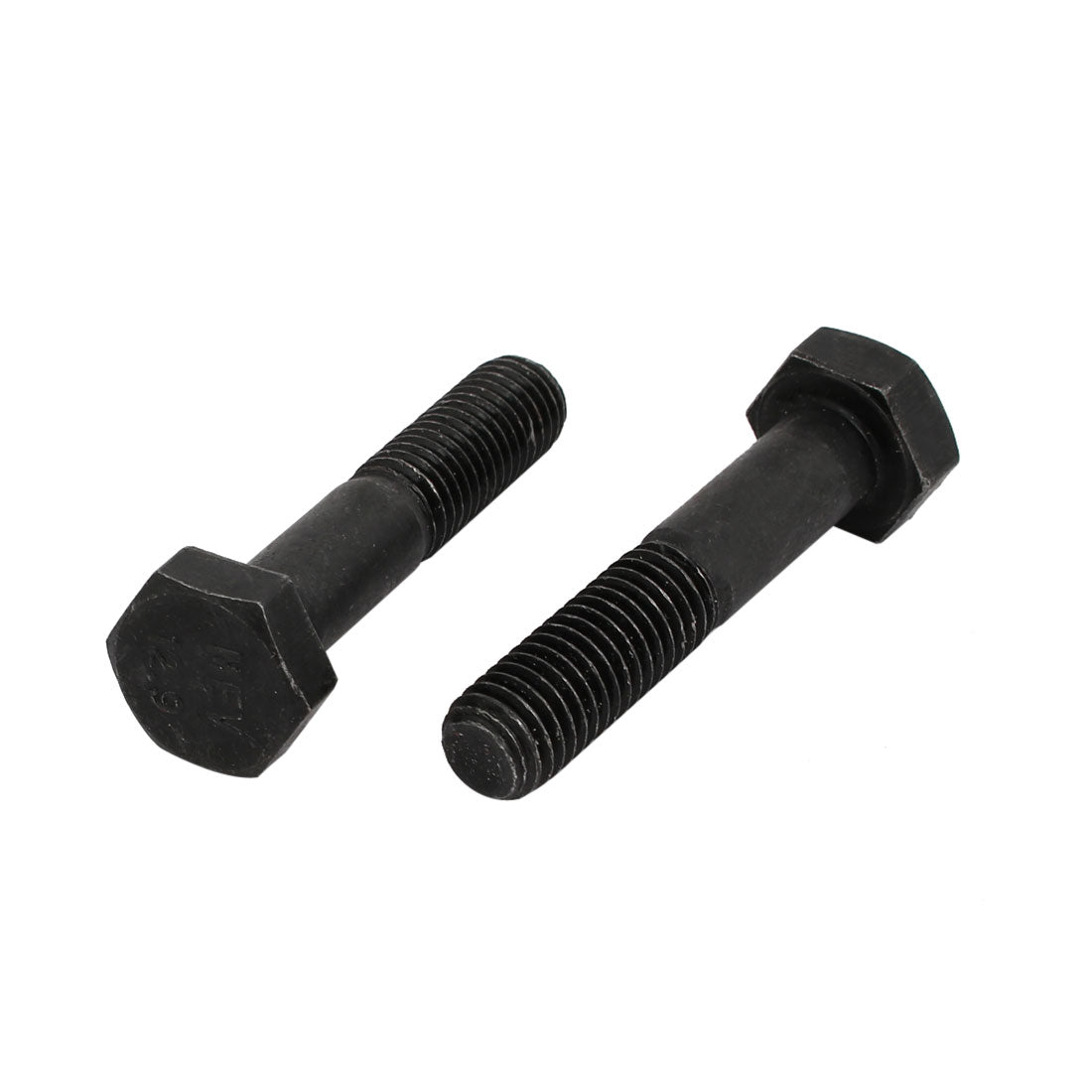 Harfington 12.9 Grade M10x50mm High Strength Hex Head Left Hand Thread Bolt 2pcs