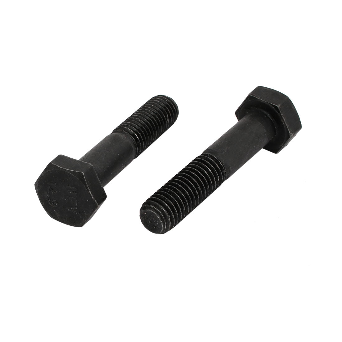 Harfington 12.9 Grade M10x50mm High Strength Hex Head Left Hand Thread Bolt 2pcs