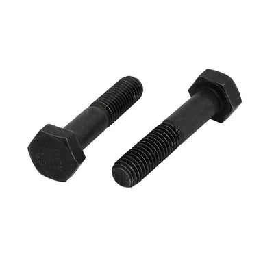 Harfington 12.9 Grade M10x50mm High Strength Hex Head Left Hand Thread Bolt 2pcs