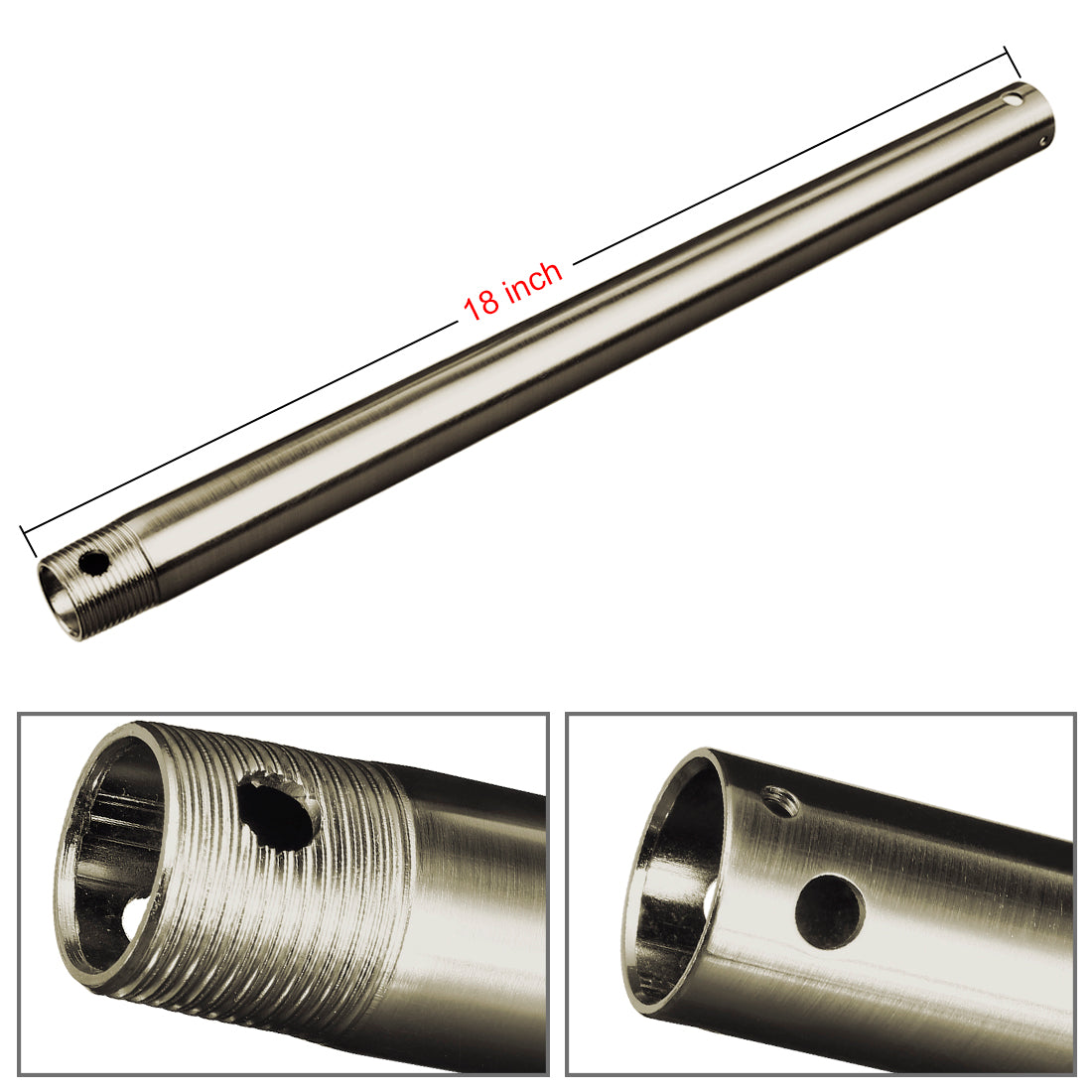 Harfington 18 Inch Length x 3/4 Inch NPT Steel Pendant Extended Rod Extension Downrod Antique Brass