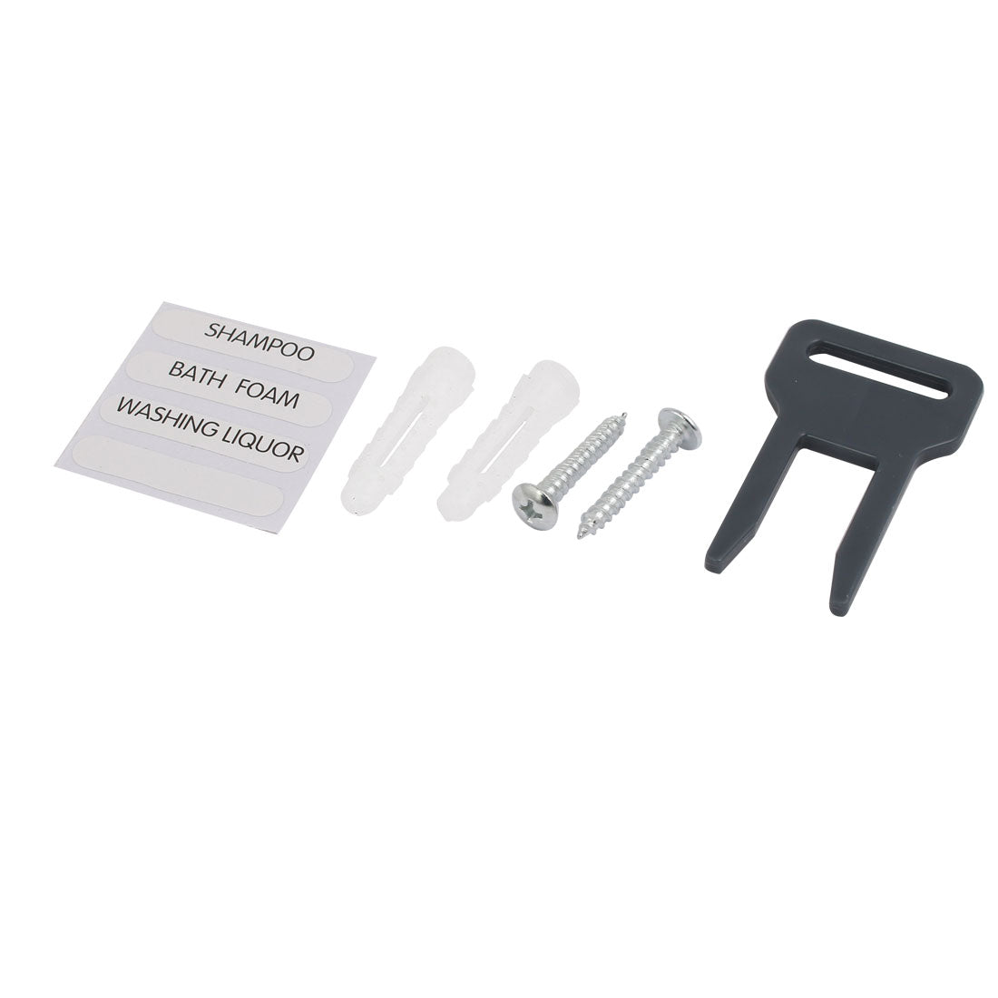 Harfington 17-Ounce Single Bottle Wall Mounted Shower Foaming Dispenser, White & Gray