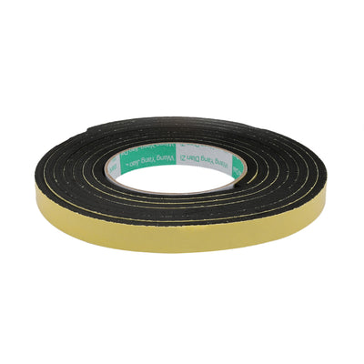 Harfington Thick Width Length Dual Side Shockproof EVA Sponge Tape, Yellow Black, Pack of 2