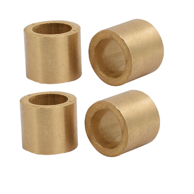Harfington 14mmx20mmx18mm Powdered Metal Bronze Sleeve Bearing Bushing Gold Tone 4pcs