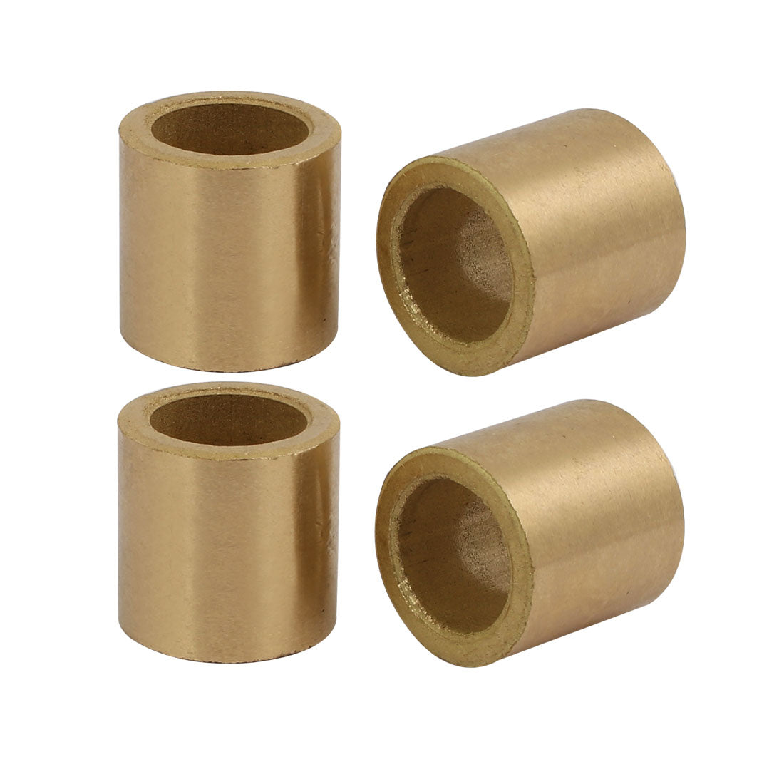 Harfington 14mmx20mmx20mm Powdered Metal Bronze Sleeve Bearing Bushing Gold Tone 4pcs