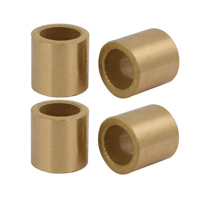 Harfington 14mmx20mmx20mm Powdered Metal Bronze Sleeve Bearing Bushing Gold Tone 4pcs