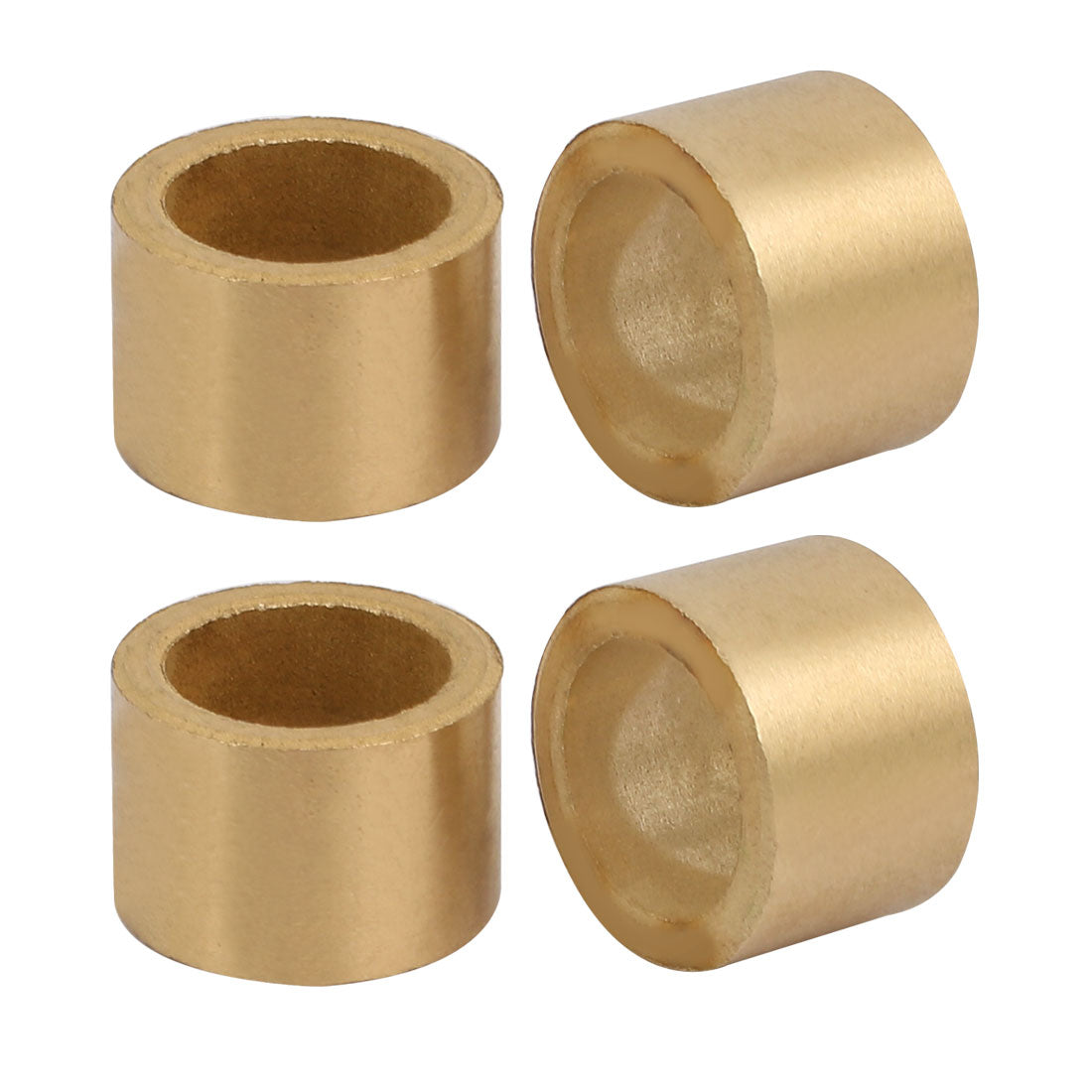 Harfington 16mmx22mmx15mm Powdered Metal Bronze Sleeve Bearing Bushing Gold Tone 4pcs