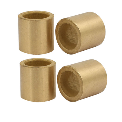 Harfington 16mmx22mmx22mm Powdered Metal Bronze Sleeve Bearing Bushing Gold Tone 4pcs