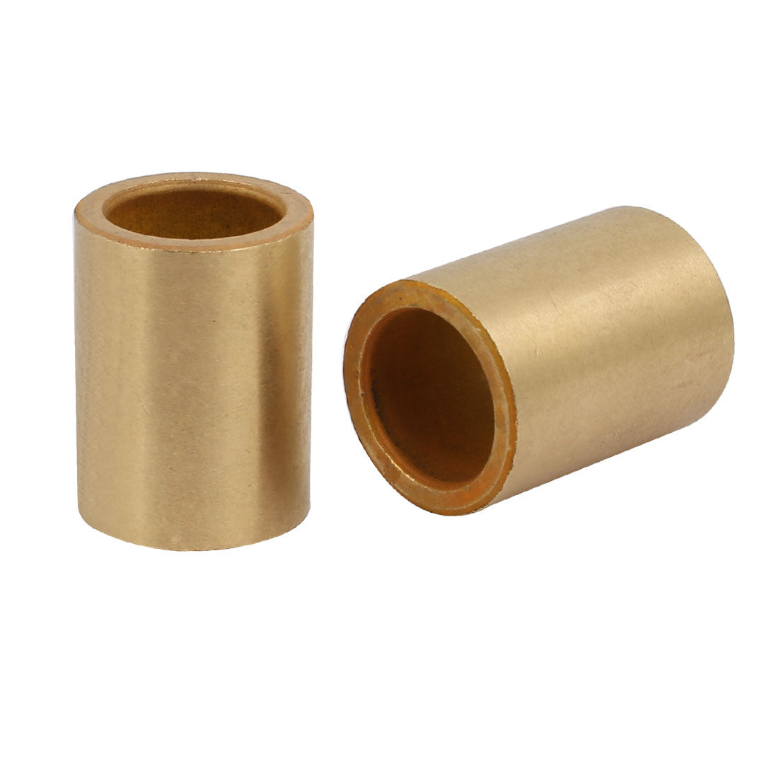 Harfington 16mmx22mmx30mm Powdered Metal Bronze Sleeve Bearing Bushing Gold Tone 2pcs