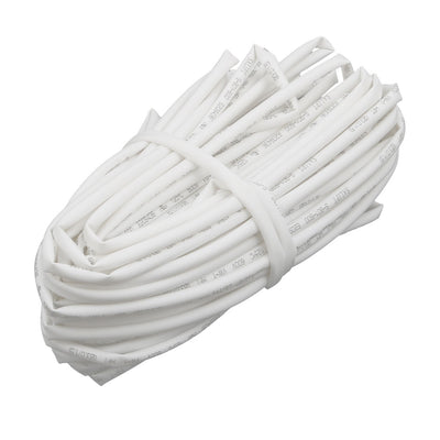 Harfington 15M Length 3mm Inner Dia Polyolefin Insulated Heat Shrink Tube Wire Wrap White