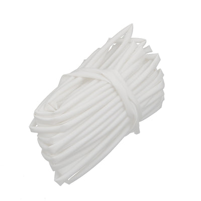 Harfington 15M Length 4mm Inner Dia Polyolefin Insulated Heat Shrink Tube Wire Wrap White