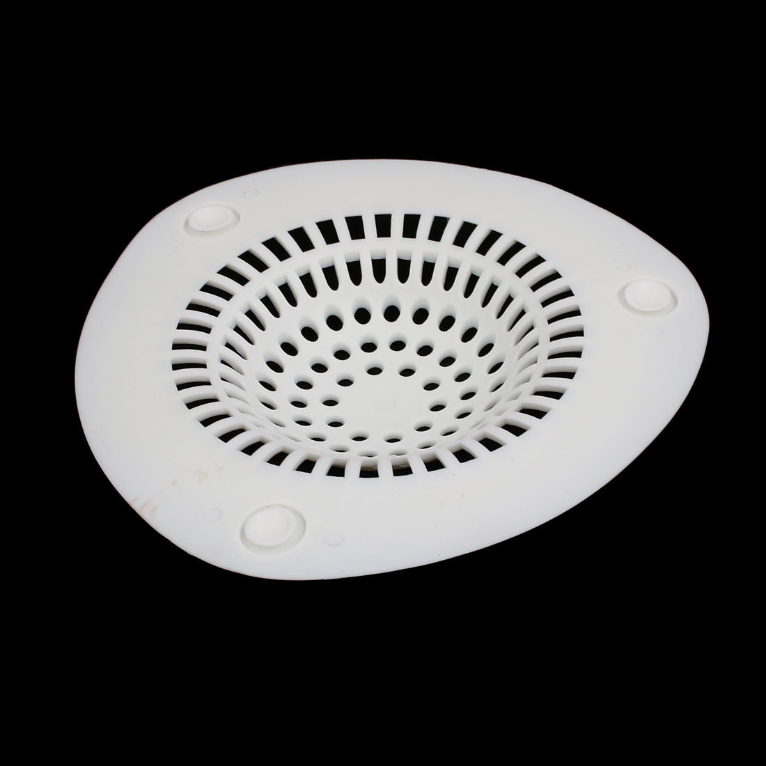 Harfington 145mm Diameter Silicone Drain Hair Catcher Strainer White 2pcs