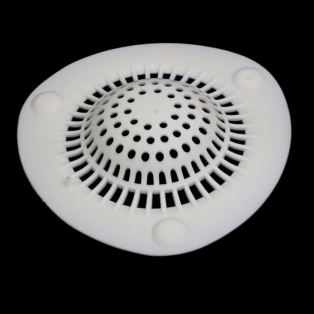 Harfington 145mm Diameter Silicone Drain Hair Catcher Strainer White 2pcs