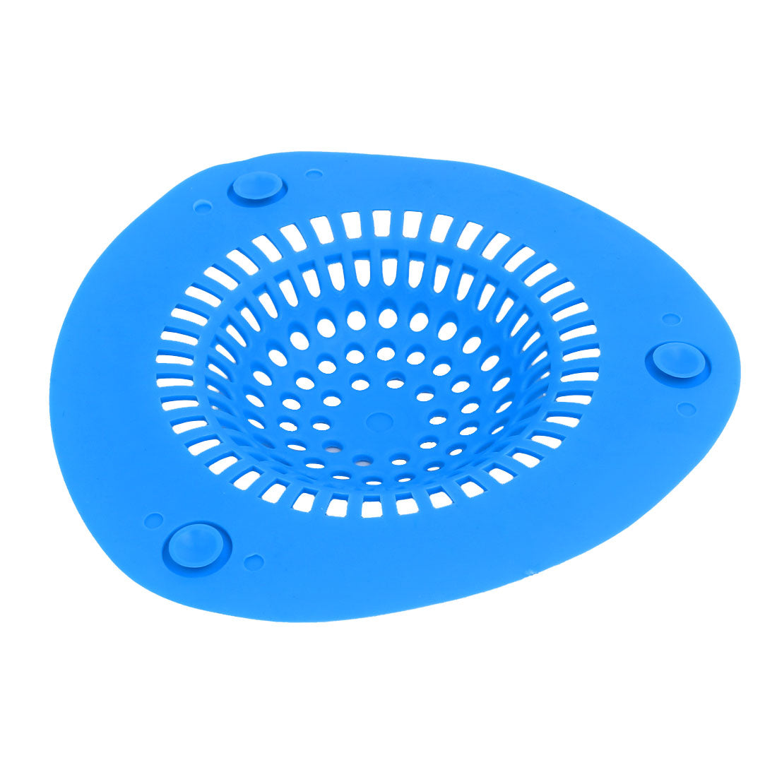 Harfington 145mm Diameter Silicone Drain Hair Catcher Strainer Blue 2pcs