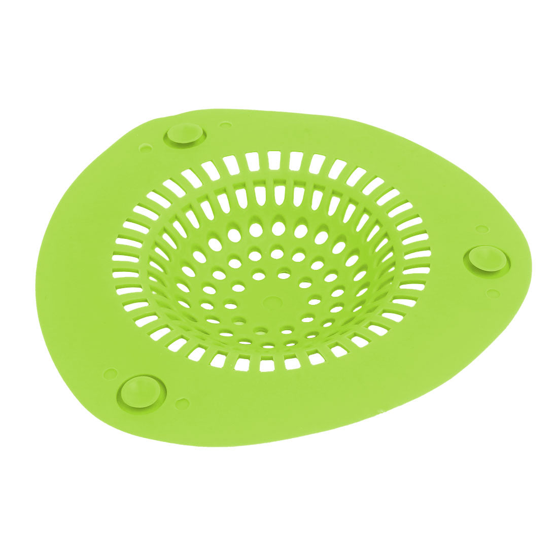 Harfington 145mm Diameter Silicone Drain Hair Catcher Strainer Green 2pcs