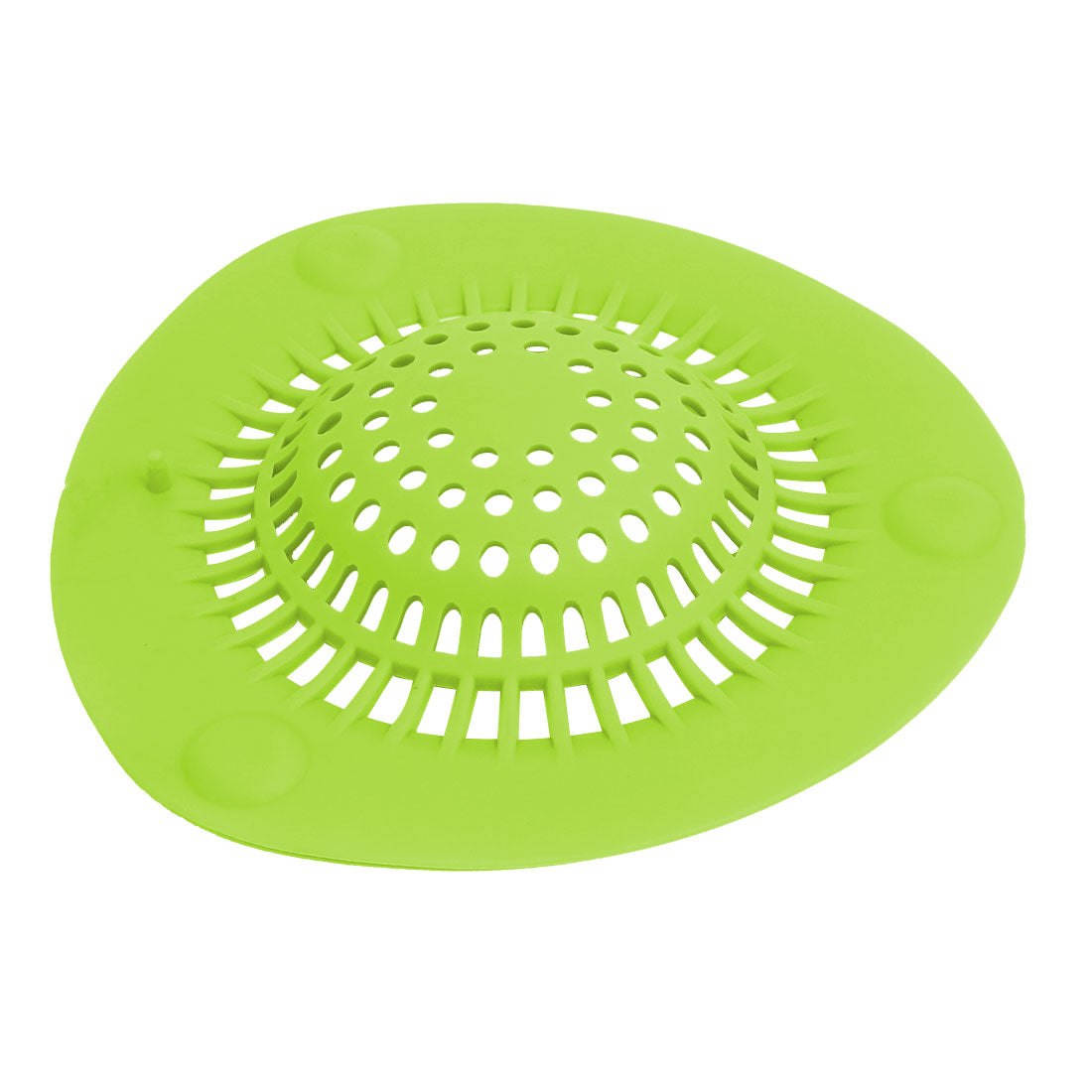 Harfington 145mm Diameter Silicone Drain Hair Catcher Strainer Green 2pcs