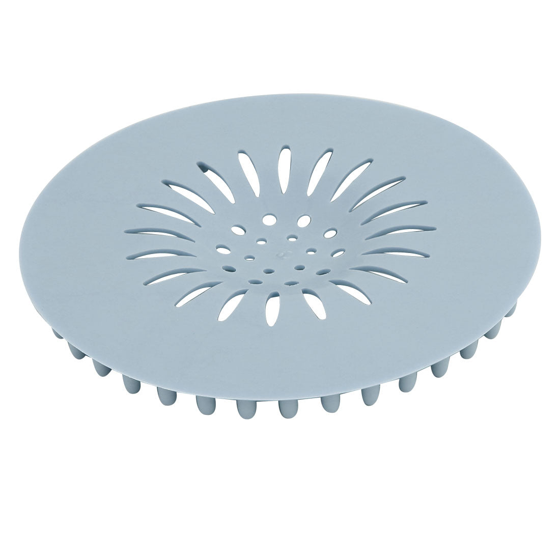 Harfington 130mm Diameter TPR Rubber Drain Hair Catcher Strainer Blue 3pcs