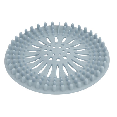 Harfington 130mm Diameter TPR Rubber Drain Hair Catcher Strainer Blue 3pcs