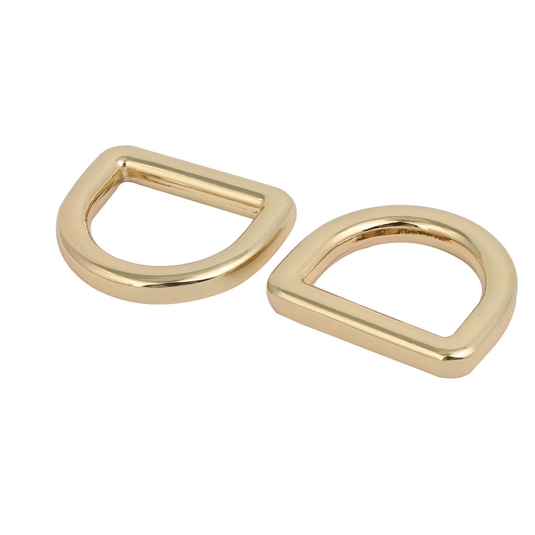 Harfington 19mm/0.75'' Inner Width Zinc Alloy D Welded Ring Light Gold Tone 2pcs