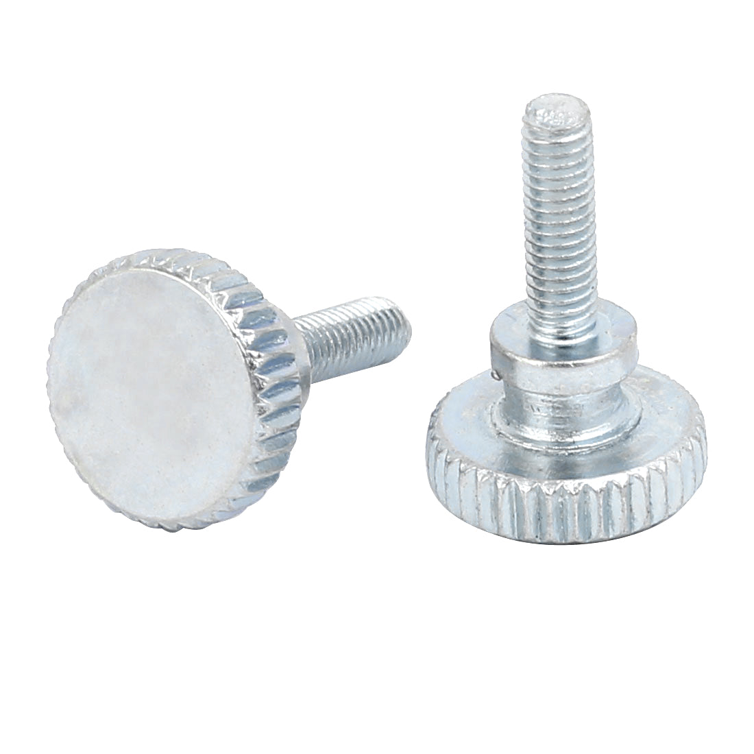 Harfington M3x10mm Carbon Steel Flat Knurled Head Fully Threaded Thumb Screw Bolt 22pcs