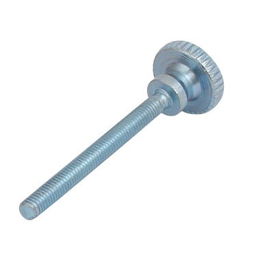 Harfington M3x30mm Carbon Steel Flat Knurled Head Fully Threaded Thumb Screw Bolt 10pcs
