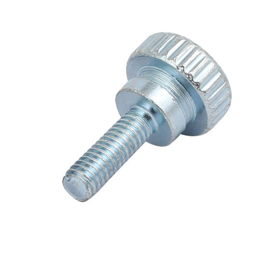 Harfington M4x12mm Carbon Steel Flat Knurled Head Fully Threaded Thumb Screw Bolt 12pcs