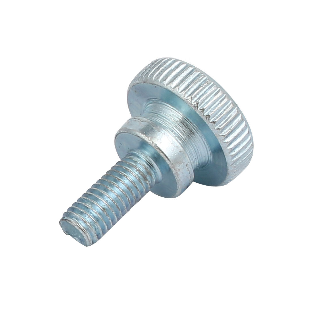 Harfington M5x12mm Carbon Steel Flat Knurled Head Fully Threaded Thumb Screw Bolt 6pcs