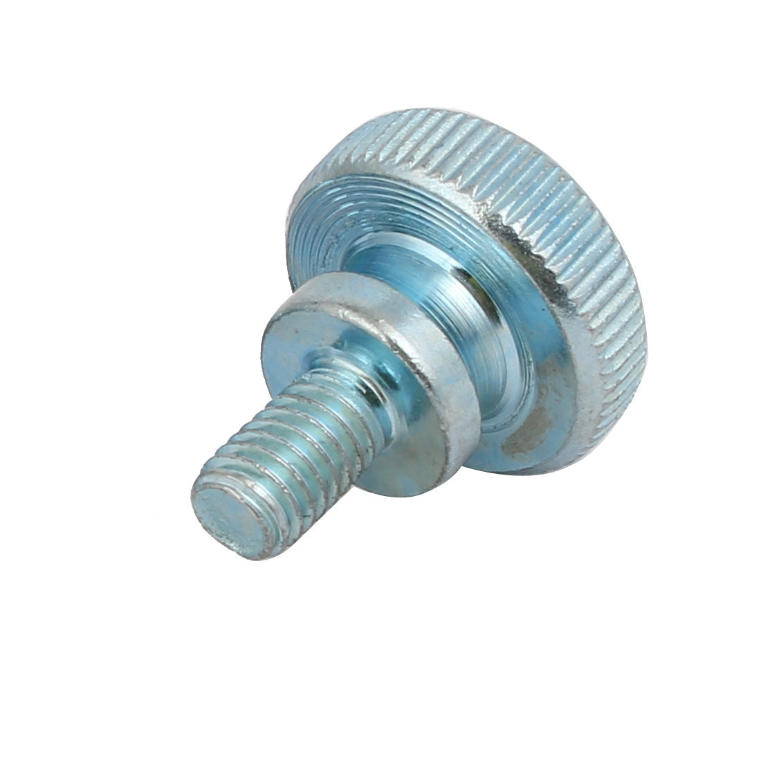 Harfington M6x10mm Carbon Steel Flat Knurled Head Fully Threaded Thumb Screw Bolt 10pcs